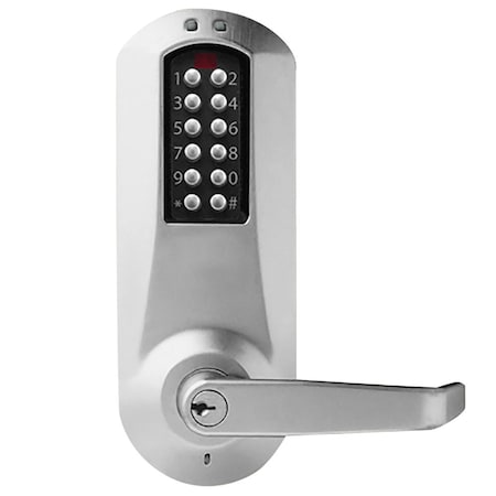 Dormakaba E-Plex 5000 Cylindrical Lock with Privacy, Winston Lever, 100 Access Codes, 3,000 Audit Events, KIL,  E5051XSWL-626-41